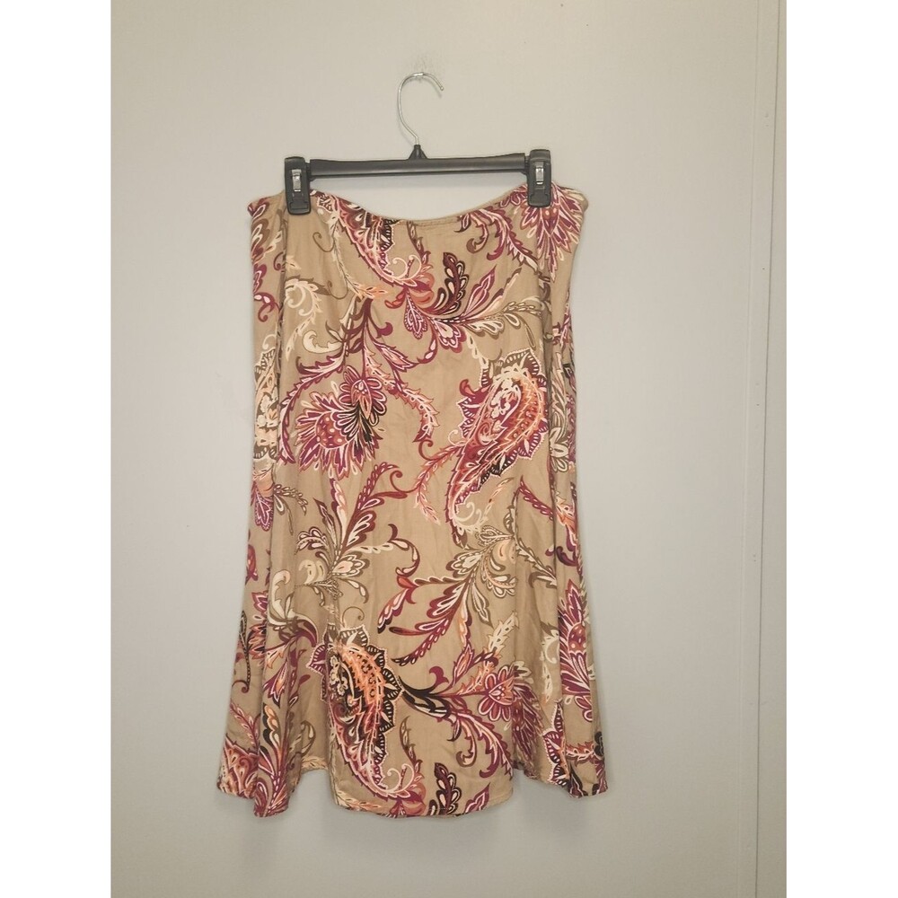 Croft & Barrow Floral Paisley A-Line Skirt Size 14